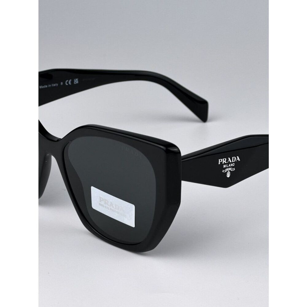 NEW Prada PR19ZS 1AB5S0 Black Dark Grey Women Cat Eye Sunglasses PR 19ZS - Picture 9 of 12